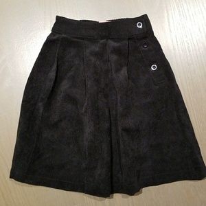 Girls Black Courdory Skirt